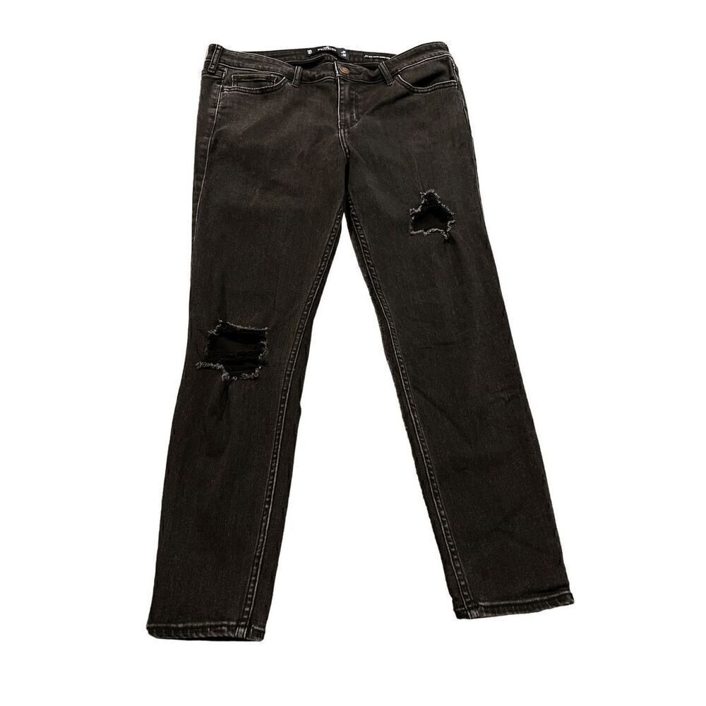 Hollister distressed mid rise super skinny jeans size 31x26